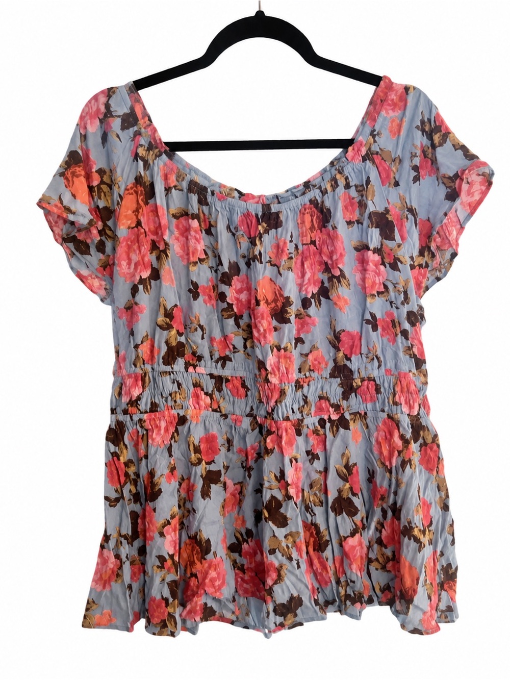 Torrid Kai Floral Babydoll Gauze Top 2X 18-20 NWT